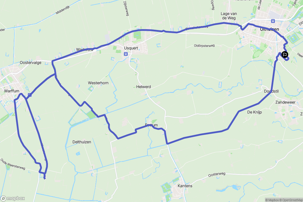 Uithuizen: routekaart voor buitenactiviteiten - Netherlands