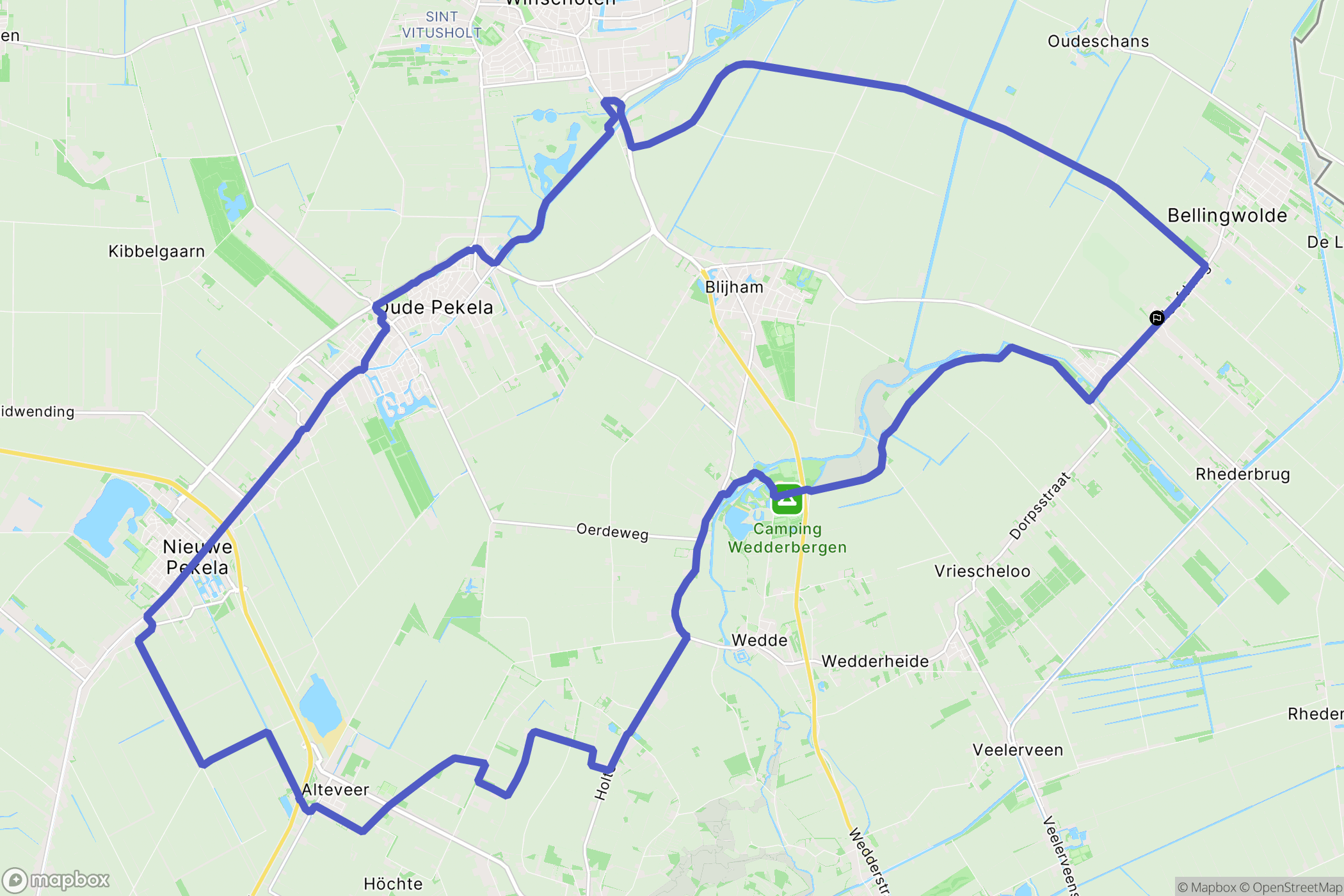 Bellingwolde: routekaart voor buitenactiviteiten - Netherlands