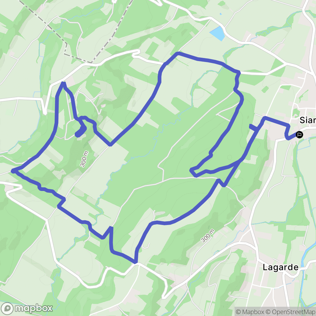 Siarrouy : carte du parcours de randonnée - France