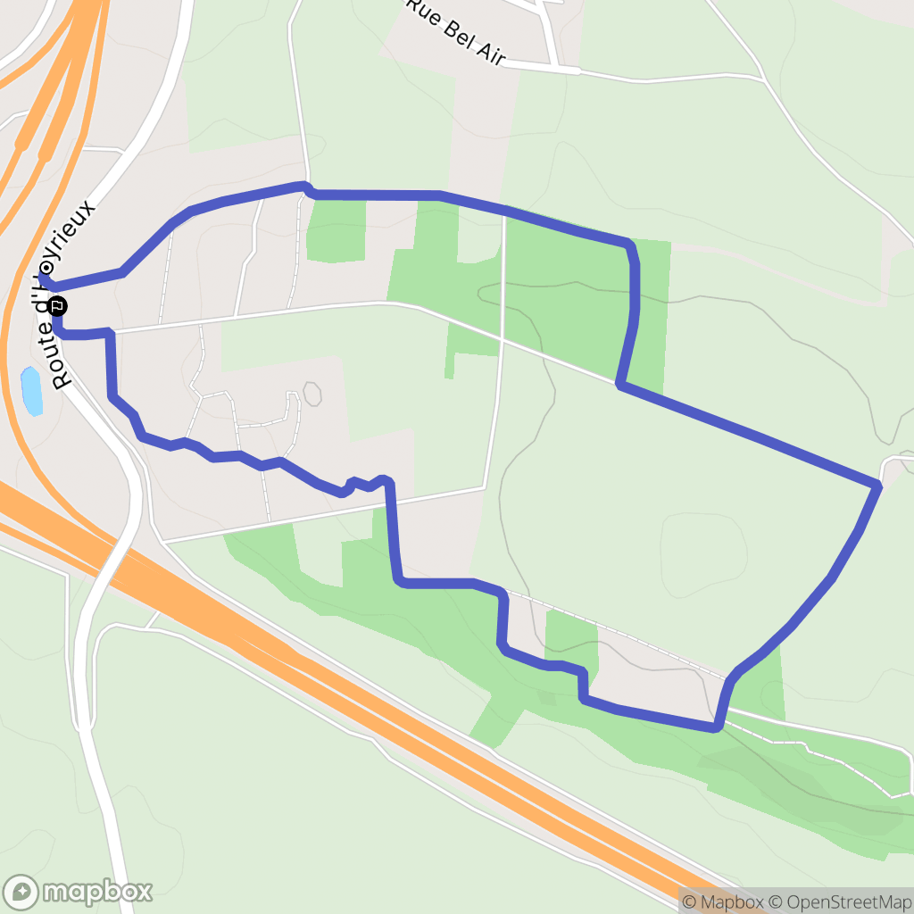Saint-Laurent-de-Mure : carte du parcours de randonnée - France