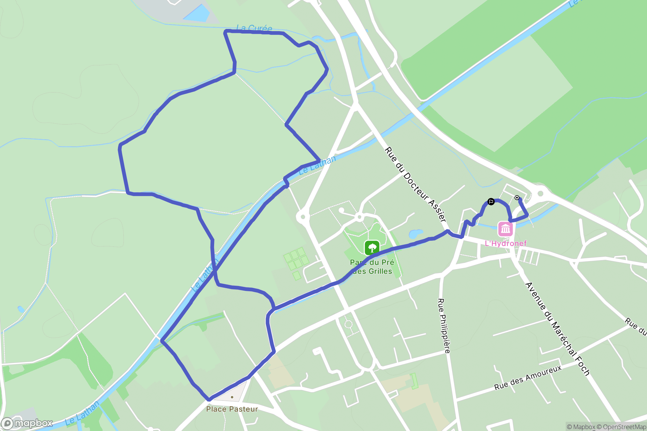 Longué-Jumelles : carte du parcours de randonnée - France