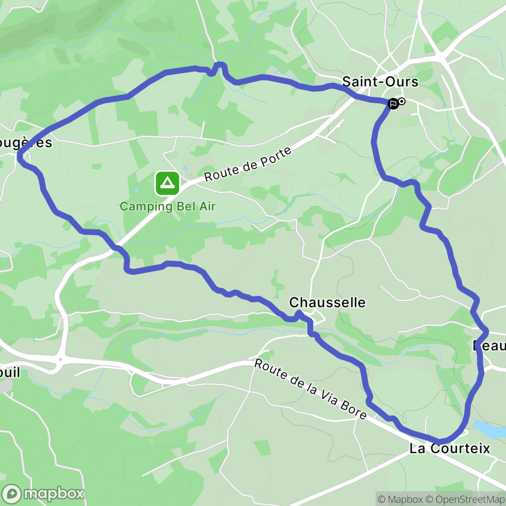 Saint-Ours : carte du parcours de randonnée - France
