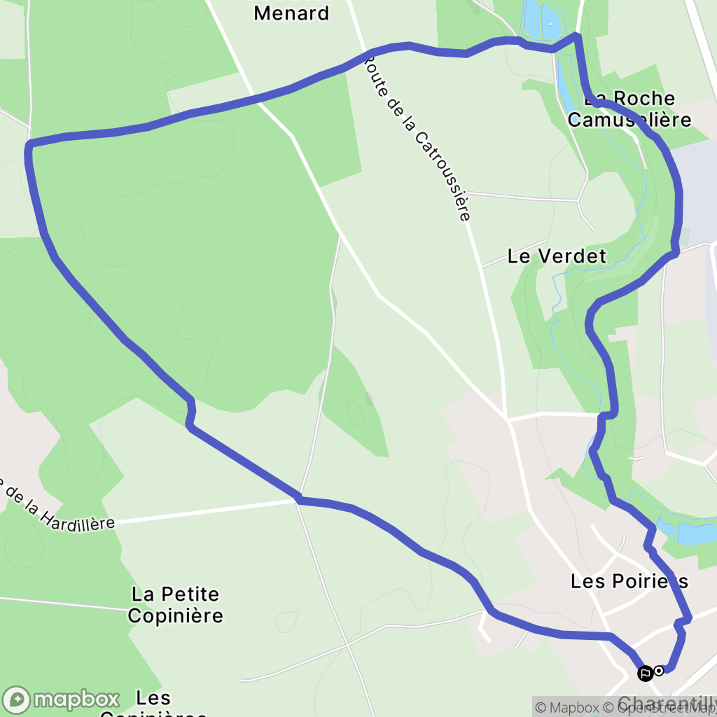 Charentilly : carte du parcours de randonnée - France