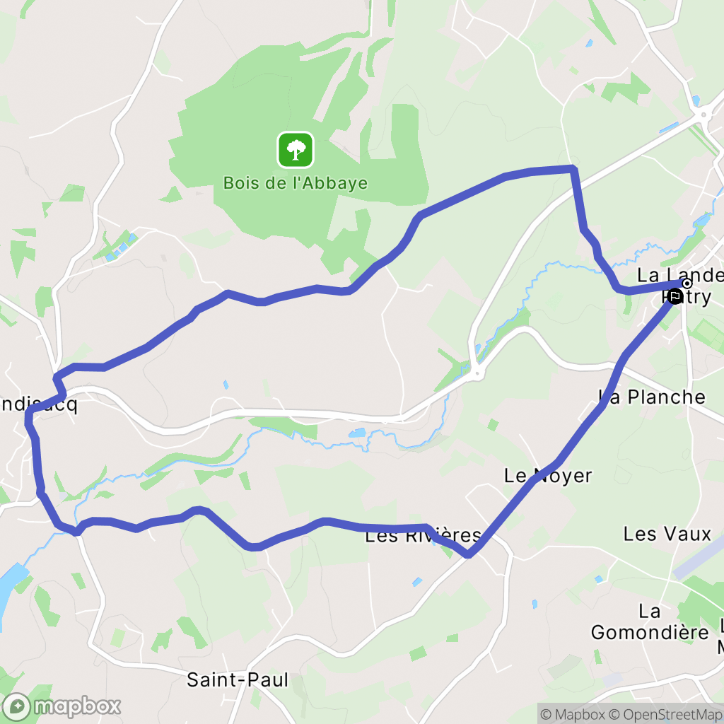 La Lande-Patry : carte du parcours de randonnée - France