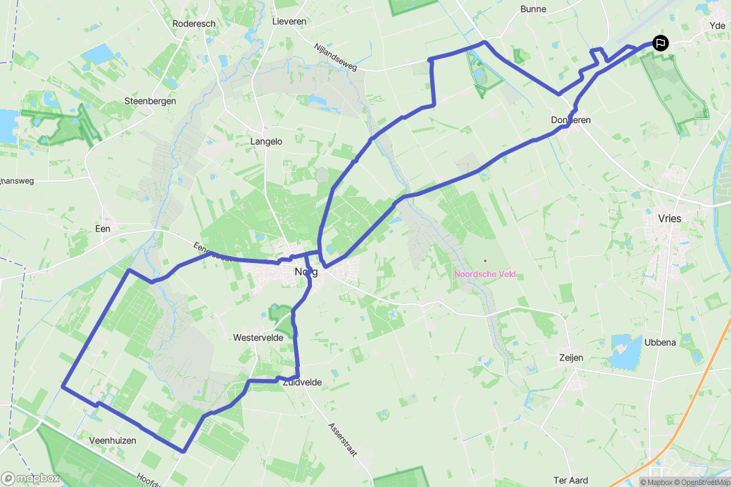 Yde: routekaart voor buitenactiviteiten - Netherlands