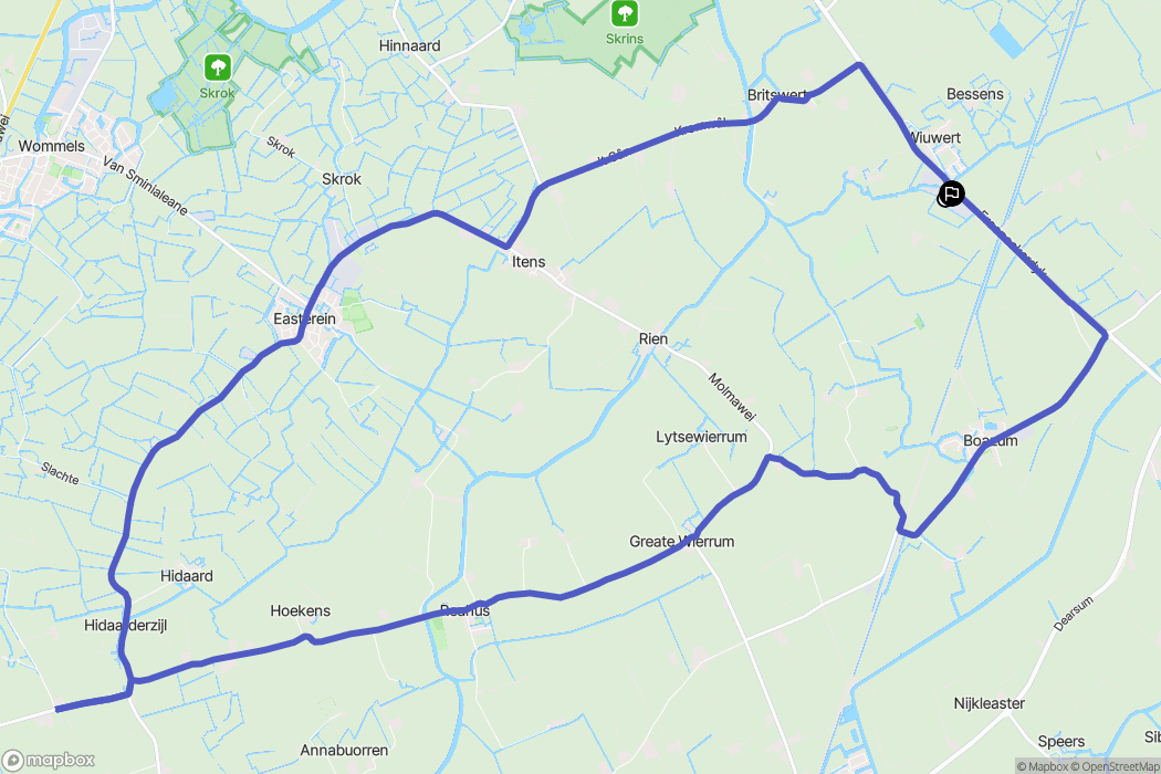 Wiuwert: routekaart voor buitenactiviteiten - Netherlands
