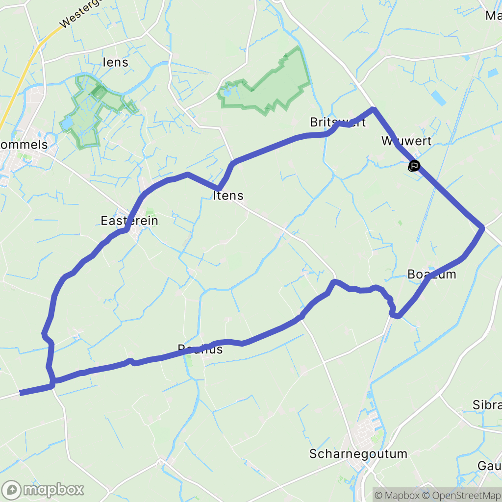 Wiuwert: routekaart voor buitenactiviteiten - Netherlands