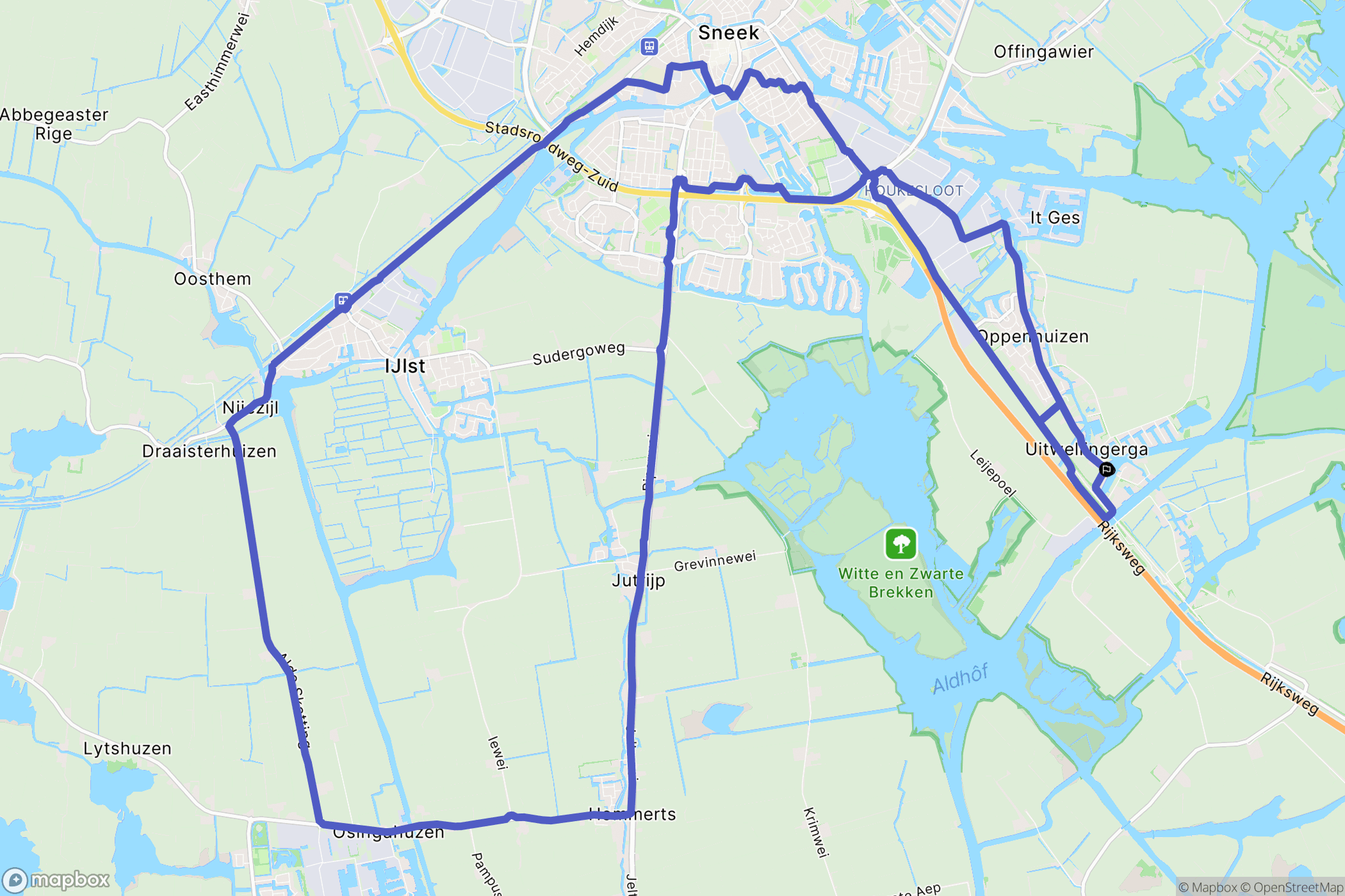 Uitwellingerga: routekaart voor buitenactiviteiten - Netherlands