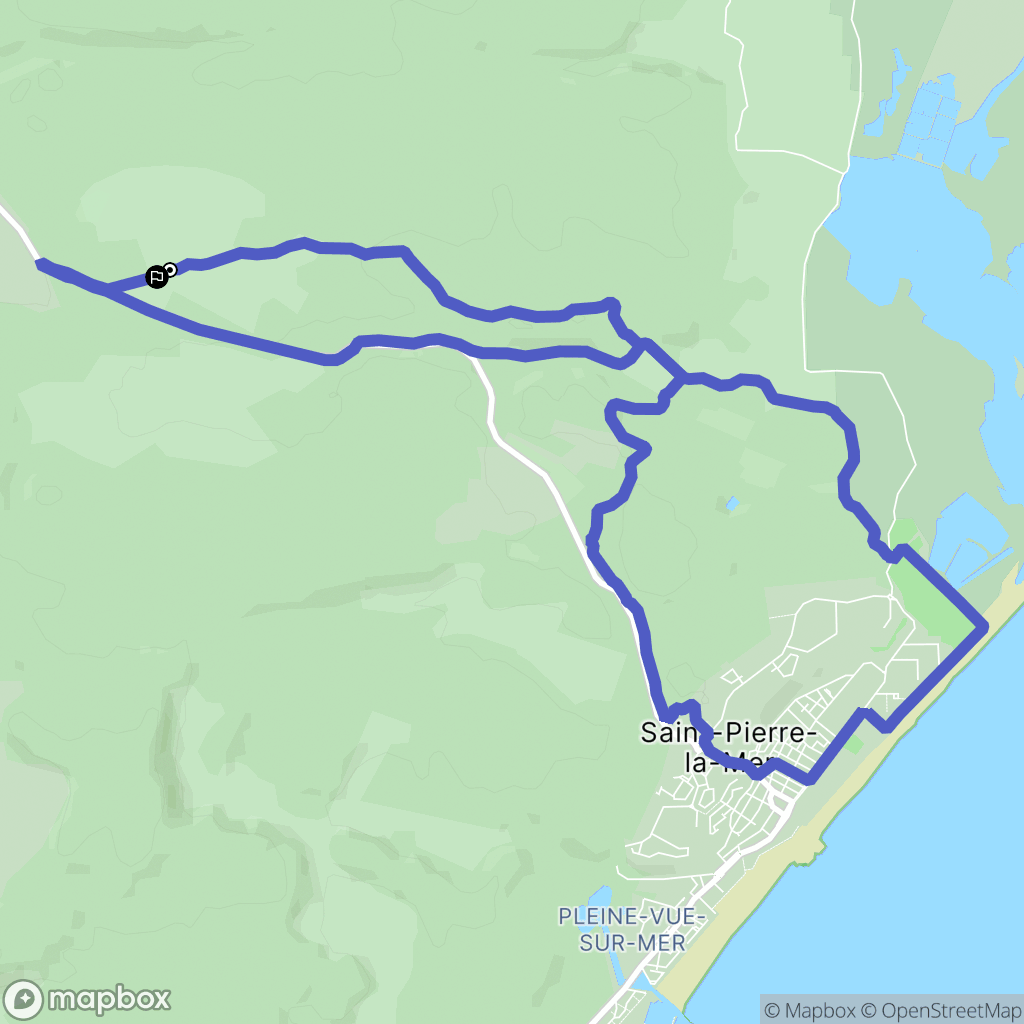Fleury : carte du parcours de randonnée - France