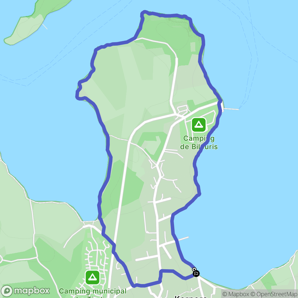 Arzon : carte du parcours de randonnée - France