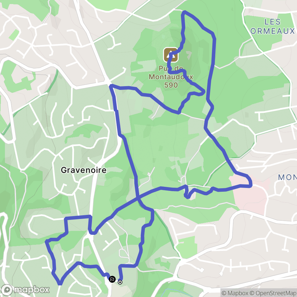Ceyrat : carte du parcours de randonnée - France