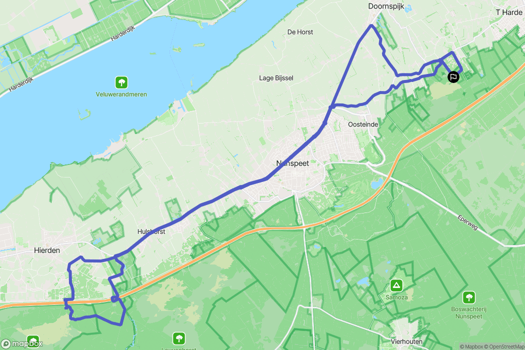 Doornspijk: routekaart voor buitenactiviteiten - Netherlands
