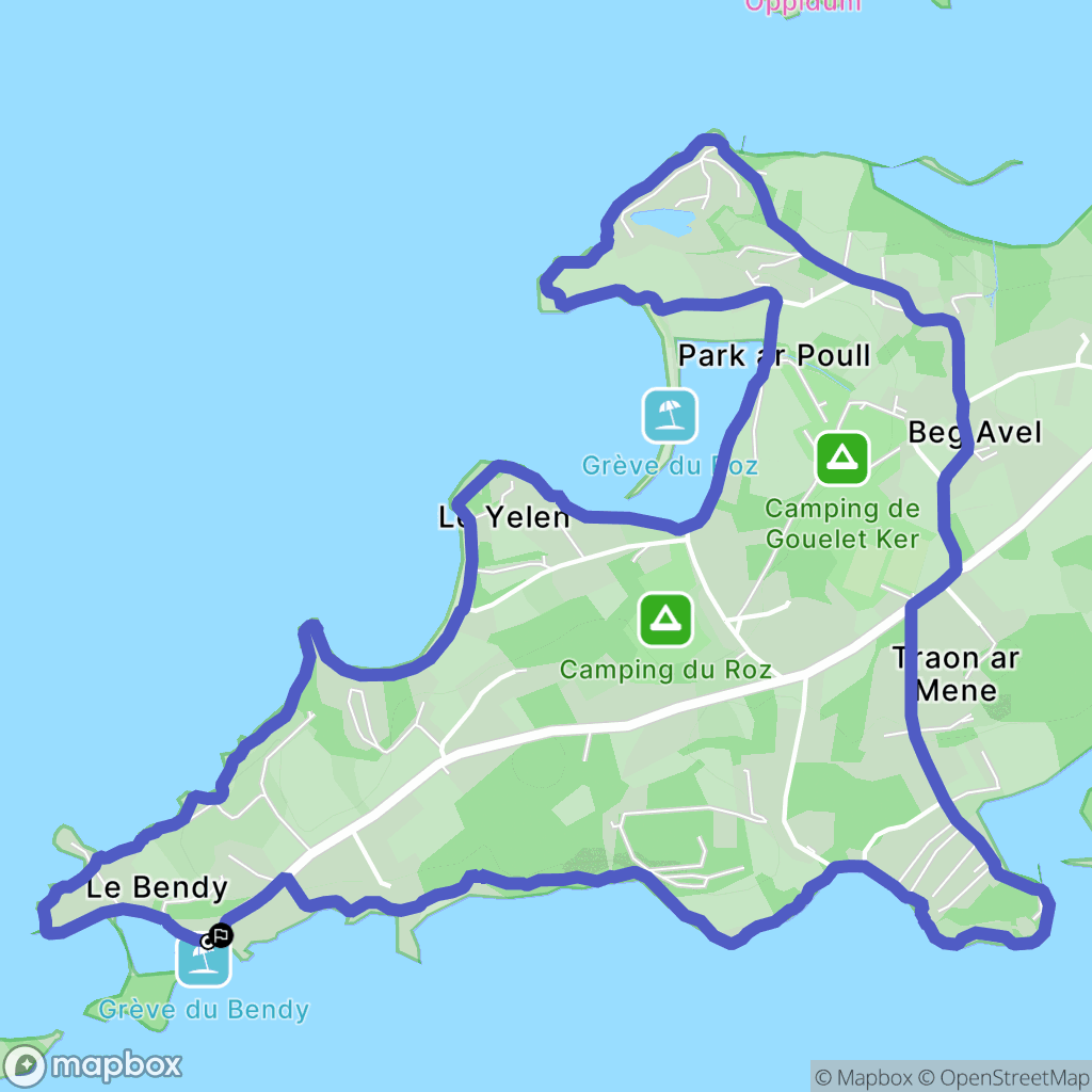 Logonna-Daoulas : carte du parcours de randonnée - France