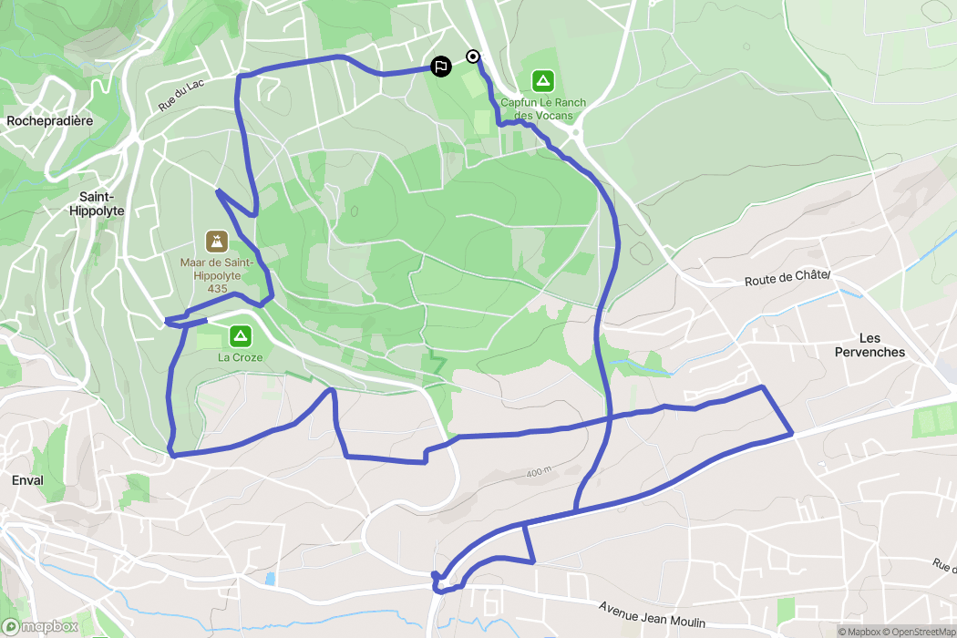 Châtel-Guyon : carte du parcours de randonnée - France