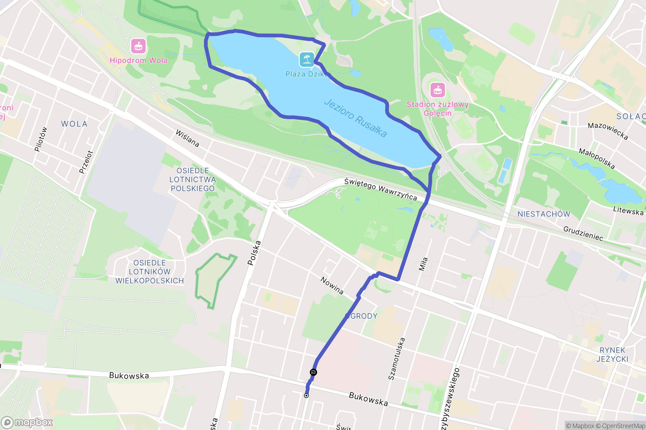 Poznań: mapa trasy - Poland