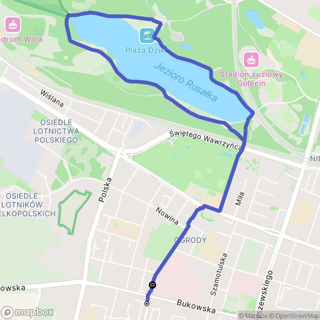Poznań: mapa trasy - Poland
