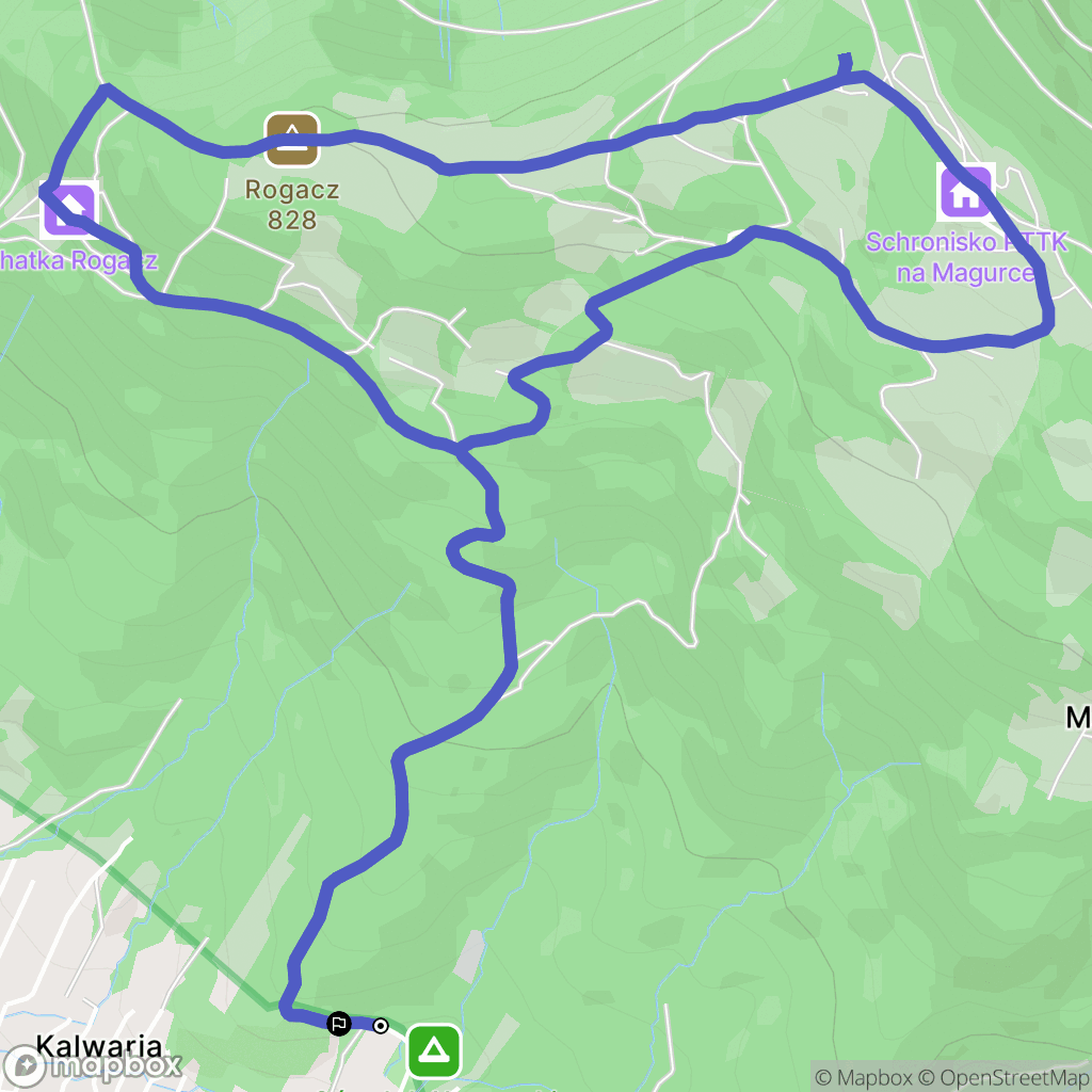 Wilkowice: mapa trasy - Poland