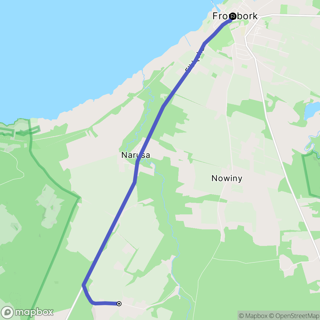 Krzyżewo: mapa trasy - Poland