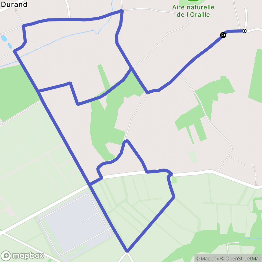L'Étang-Bertrand : carte du parcours de randonnée - France