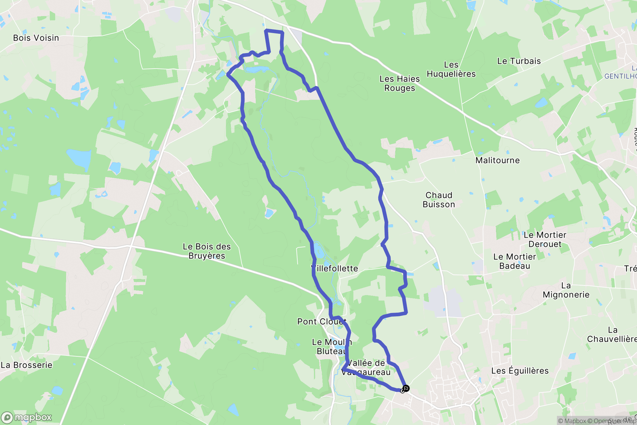 Luynes : carte du parcours de randonnée - France