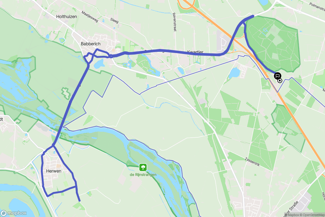 Babberich: routekaart voor buitenactiviteiten - Netherlands