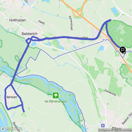 Babberich: routekaart voor buitenactiviteiten - Netherlands