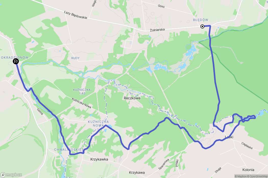Dąbrowa Górnicza: mapa trasy - Poland