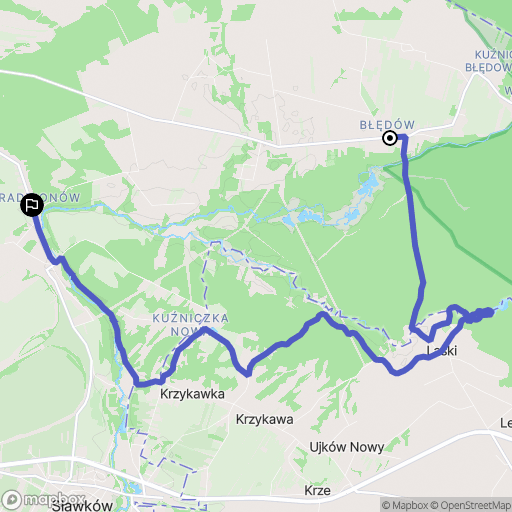 Dąbrowa Górnicza: mapa trasy - Poland