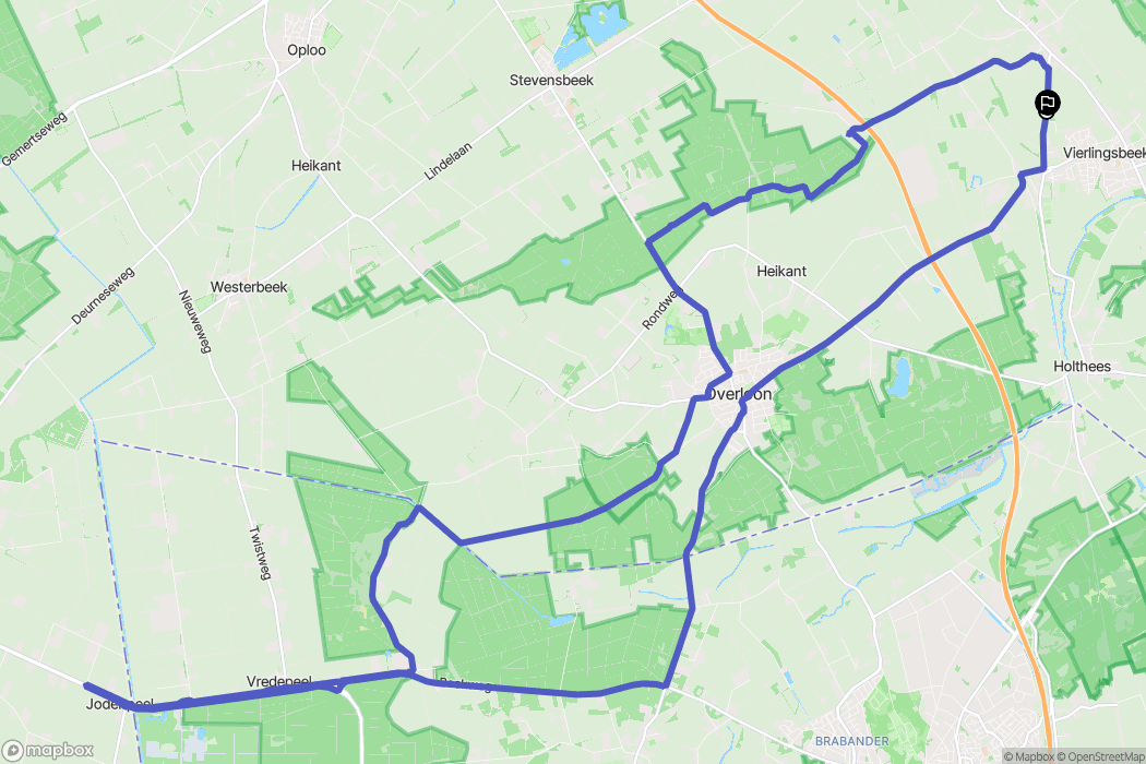 Vierlingsbeek: routekaart voor buitenactiviteiten - Netherlands