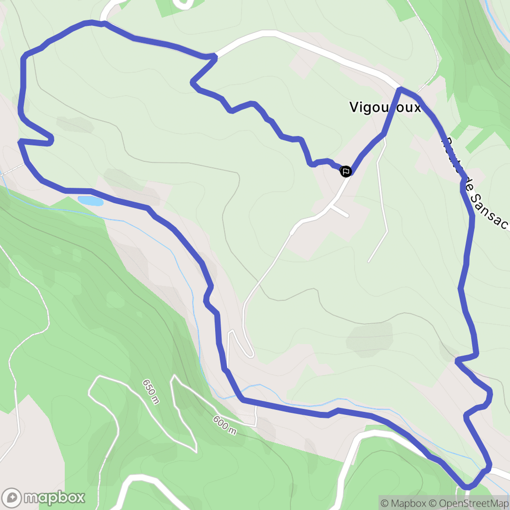 Saint-Mamet-la-Salvetat : carte du parcours de randonnée - France