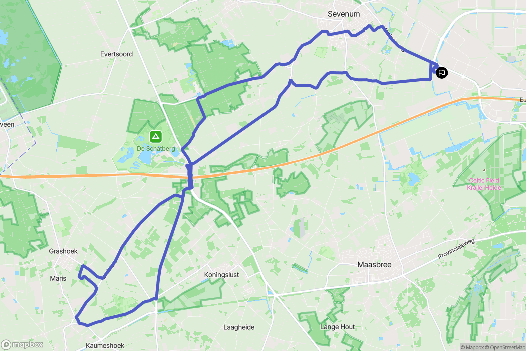 Sevenum: routekaart voor buitenactiviteiten - Netherlands