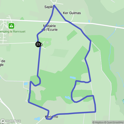 Herbignac : carte du parcours de randonnée - France