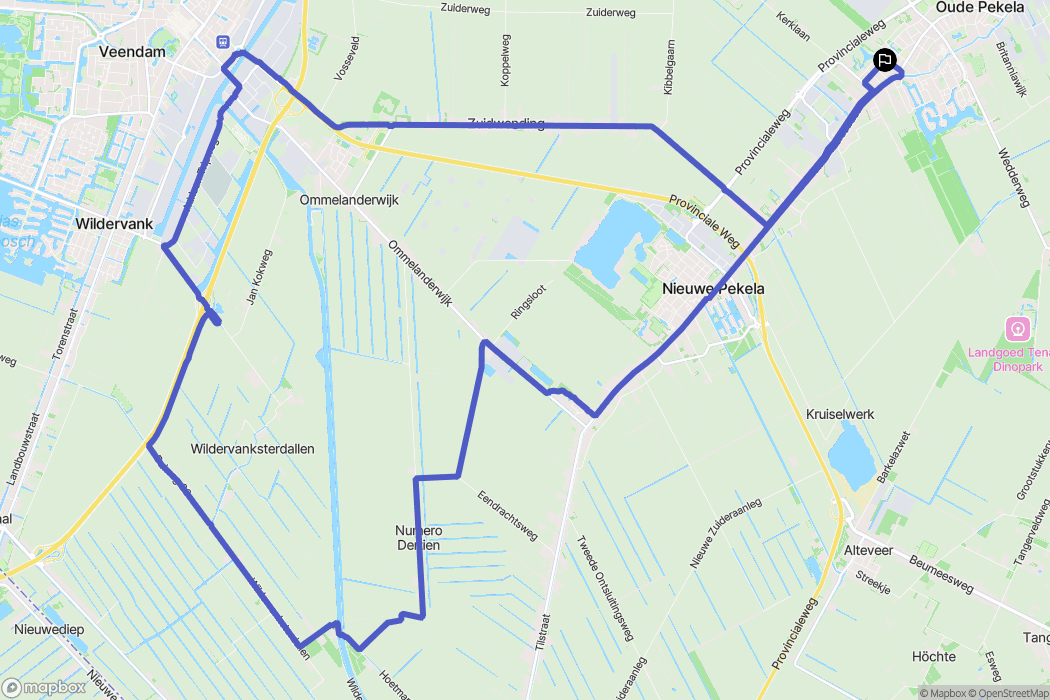 Oude Pekela: routekaart voor buitenactiviteiten - Netherlands