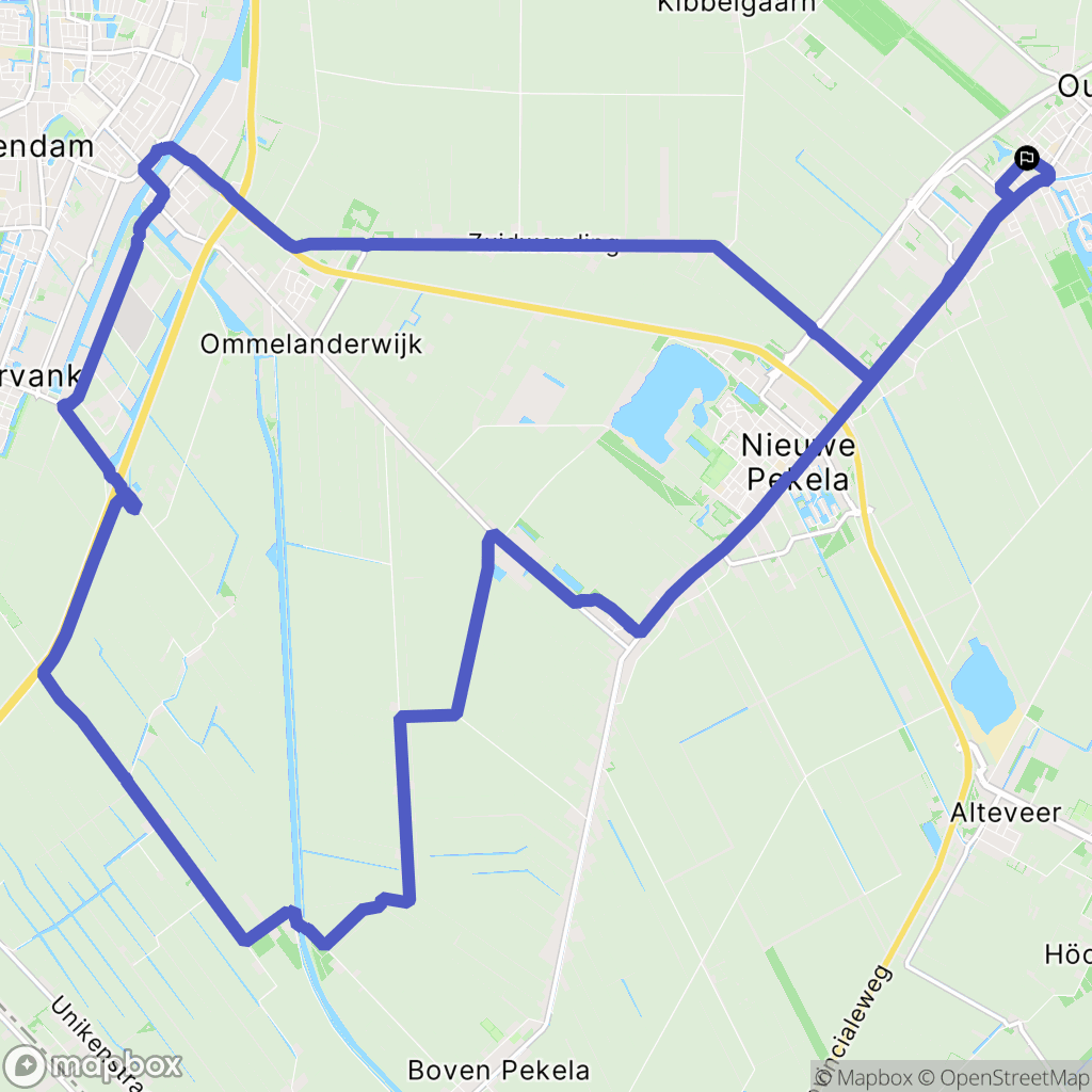 Oude Pekela: routekaart voor buitenactiviteiten - Netherlands