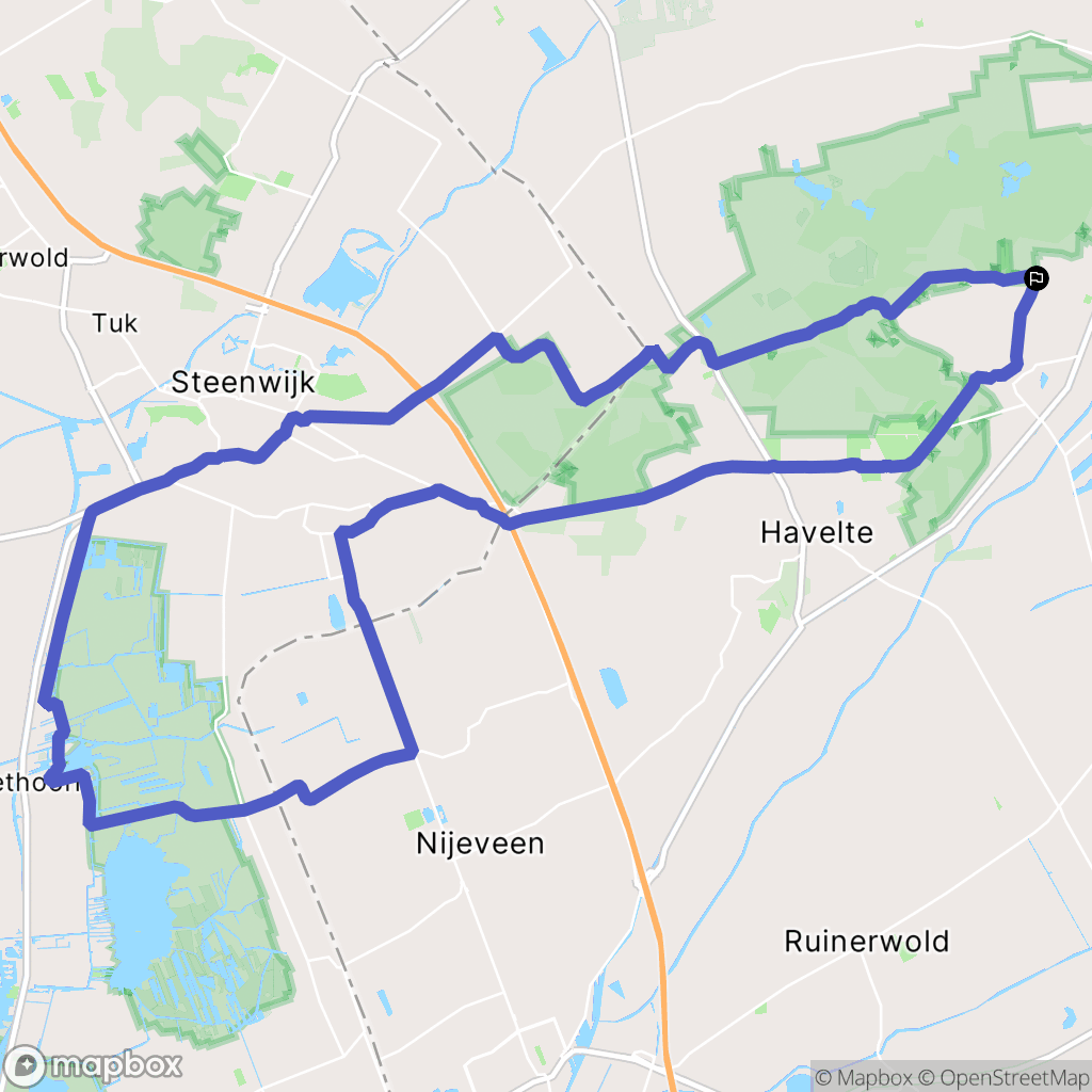 Uffelte: routekaart voor buitenactiviteiten - Netherlands