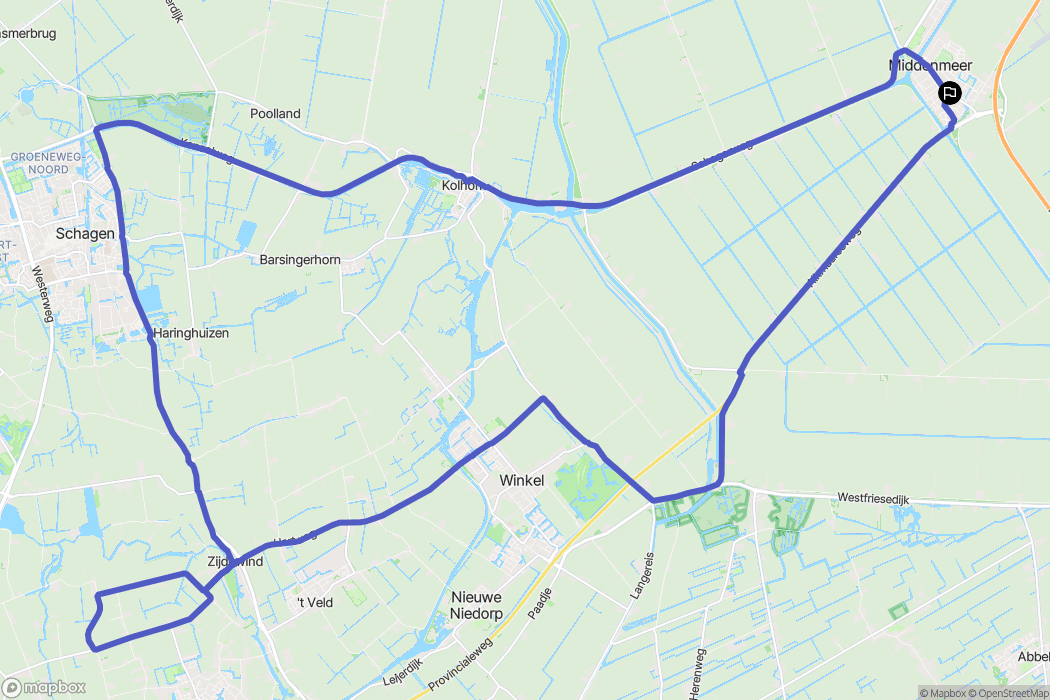Middenmeer: routekaart voor buitenactiviteiten - Netherlands
