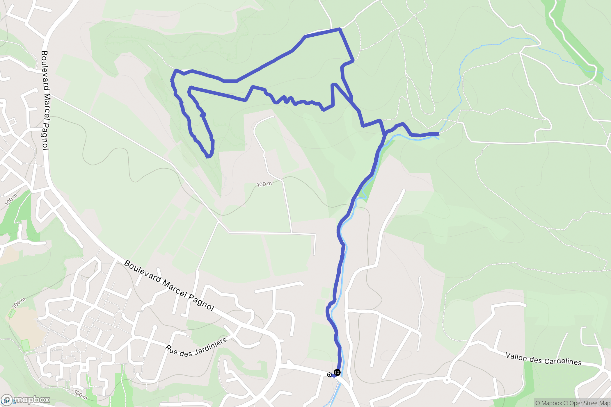 Vitrolles : carte du parcours de randonnée - France