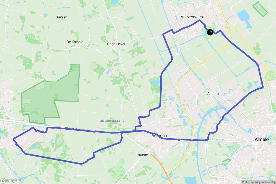 Vriezenveen: routekaart voor buitenactiviteiten - Netherlands