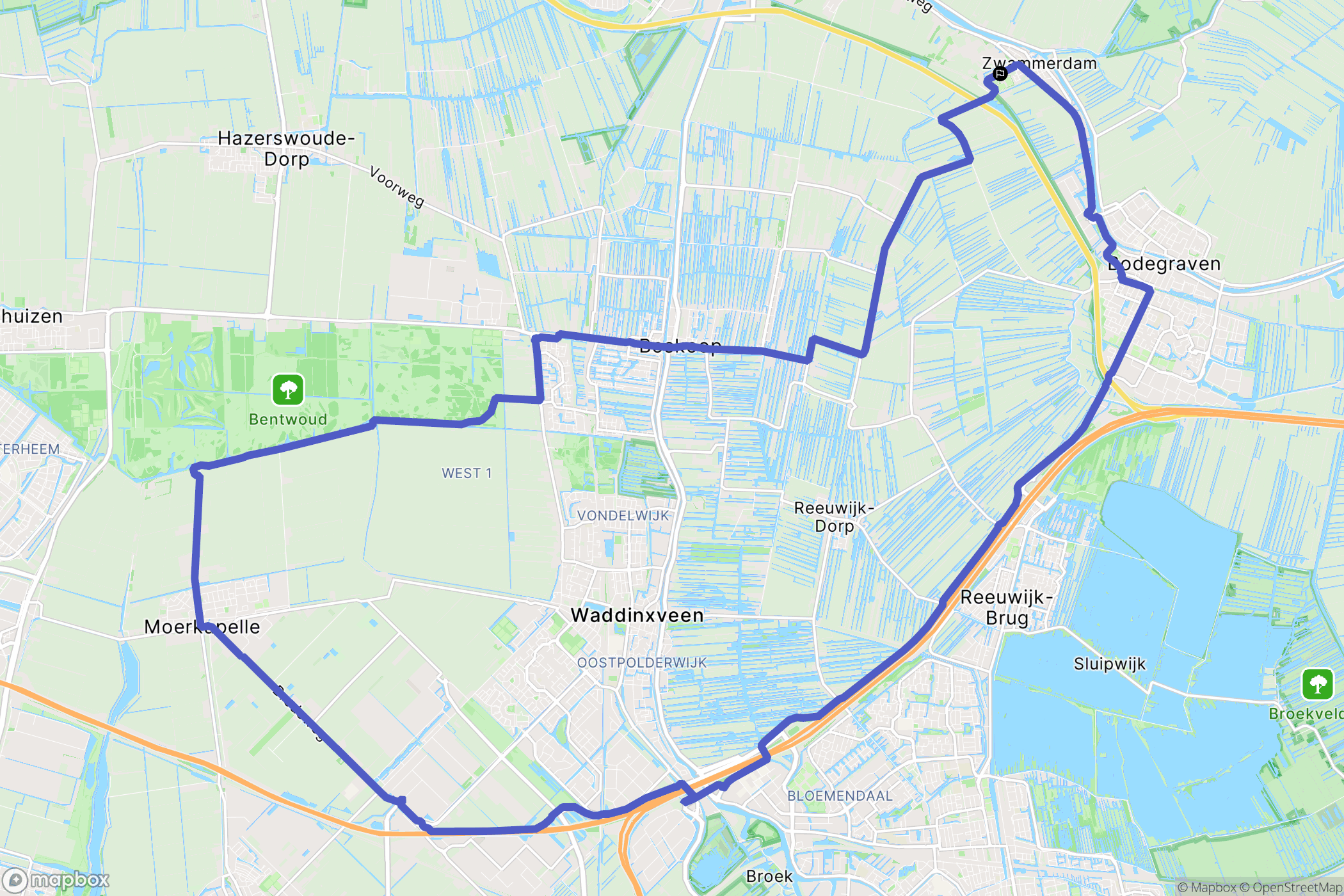 Zwammerdam: routekaart voor buitenactiviteiten - Netherlands