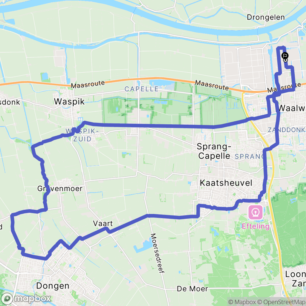 Waalwijk: routekaart voor buitenactiviteiten - Netherlands