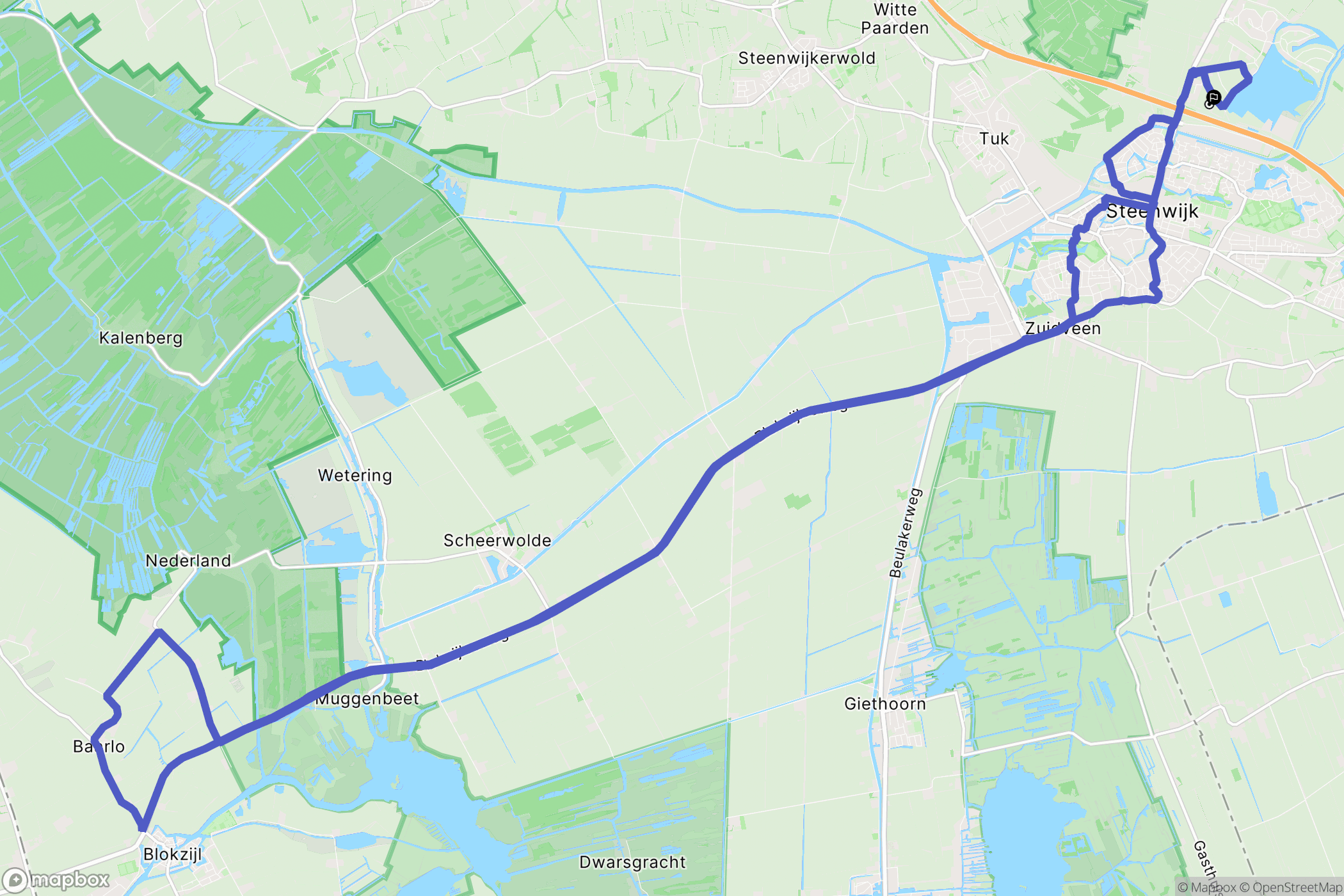 Steenwijk: routekaart voor buitenactiviteiten - Netherlands