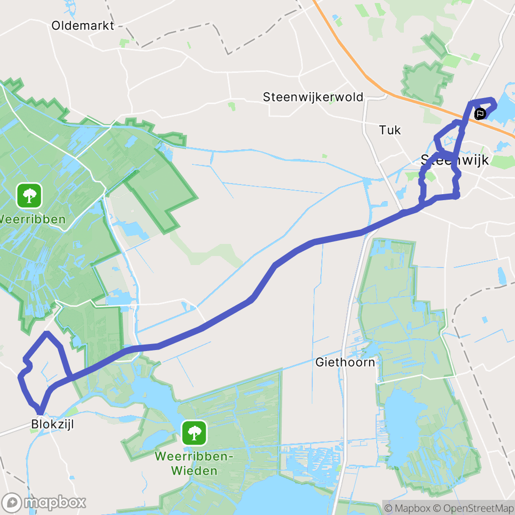 Steenwijk: routekaart voor buitenactiviteiten - Netherlands