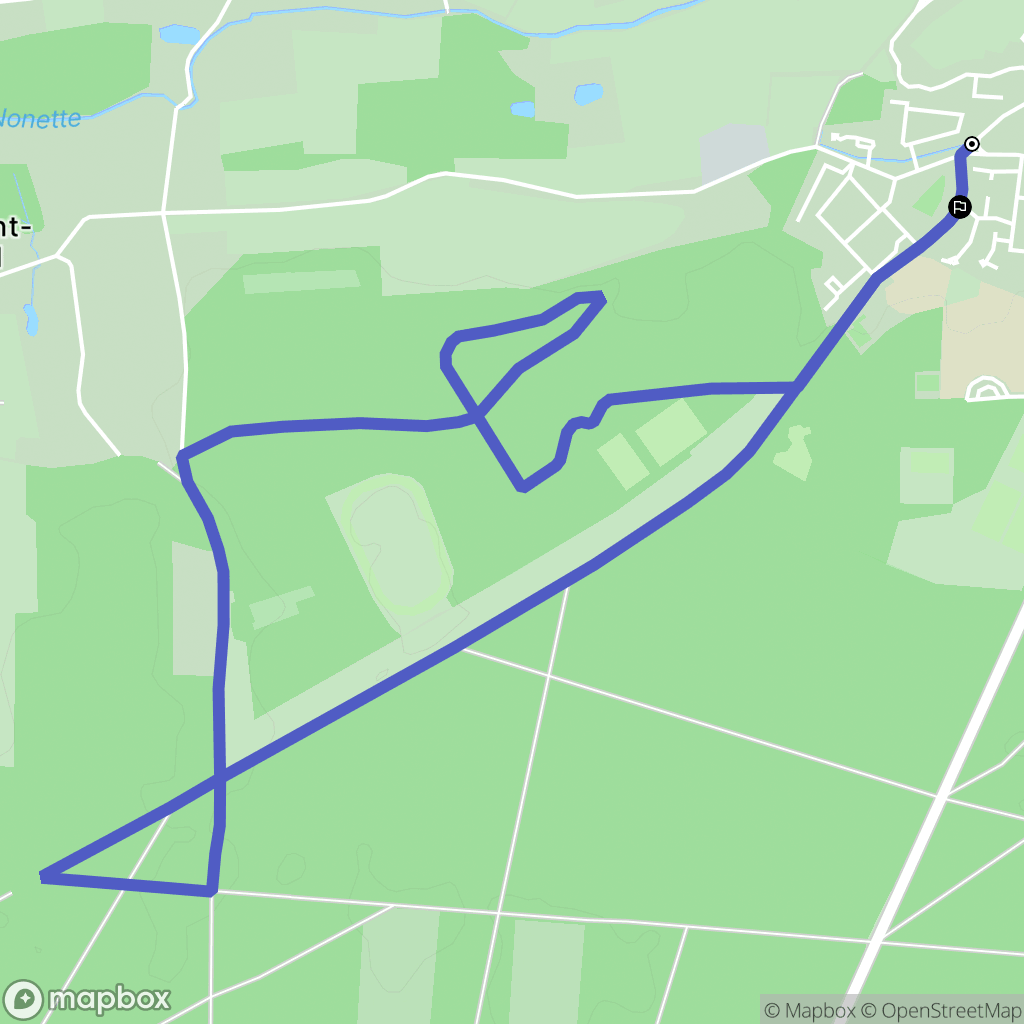 Senlis : carte du parcours de randonnée - France