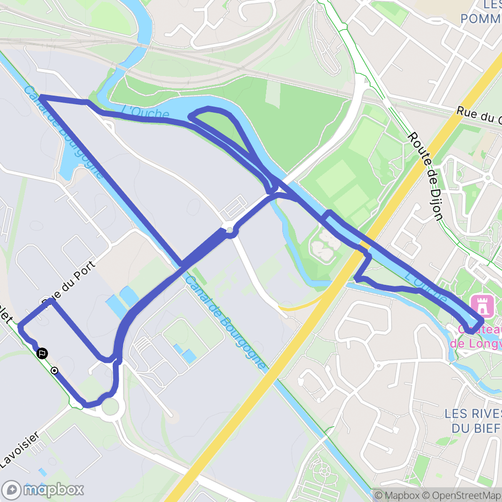 Longvic : carte du parcours de randonnée - France