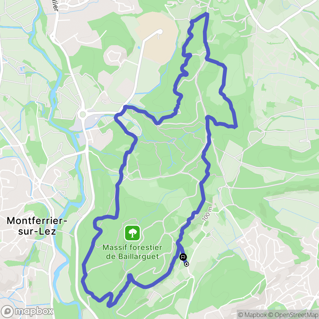 Clapiers : carte du parcours de randonnée - France