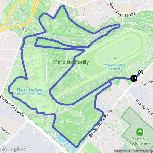 Bron : carte du parcours de randonnée - France