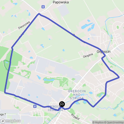Toruń: mapa trasy - Poland