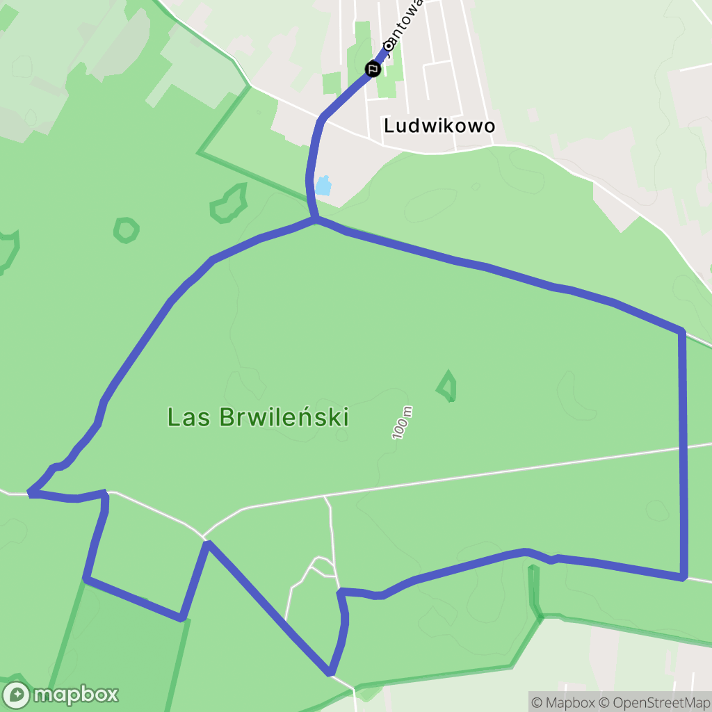Ludwikowo: mapa trasy - Poland