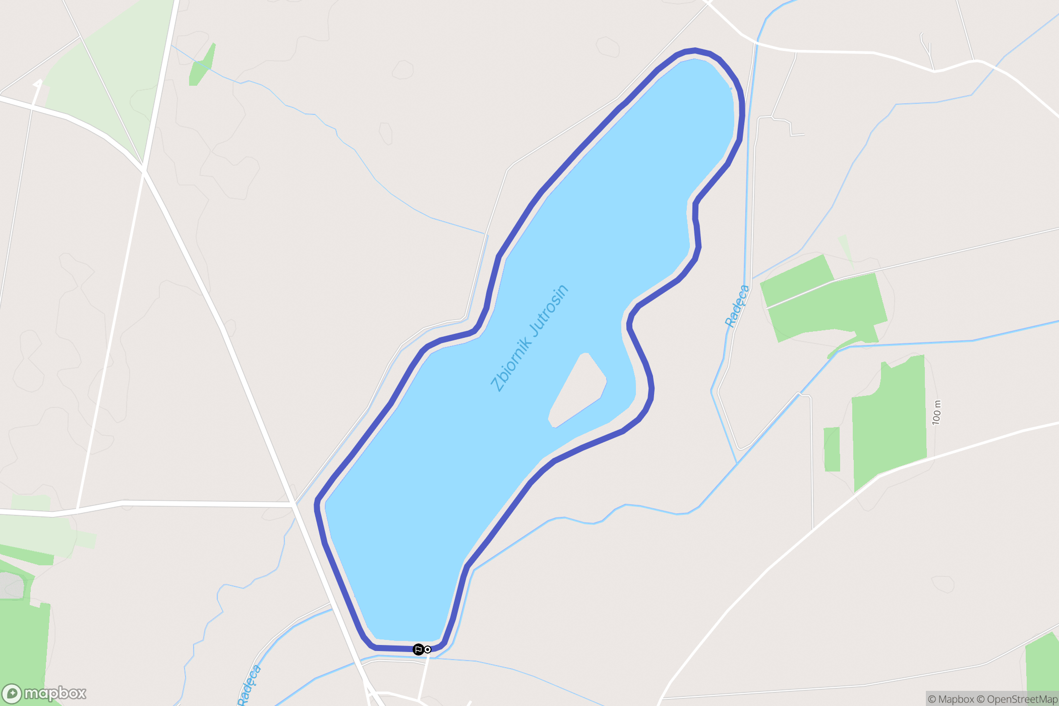 Jutrosin: mapa trasy - Poland