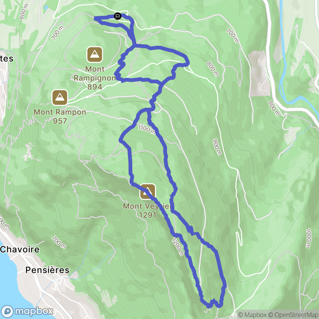 Annecy : carte du parcours de randonnée - France